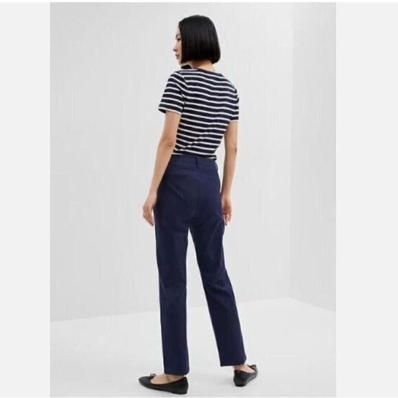 GAP Mid Rise Straight Leg Navy Blue Stretch Twill Pants Plus Size 20 - RT$60 - Picture 8 of 13